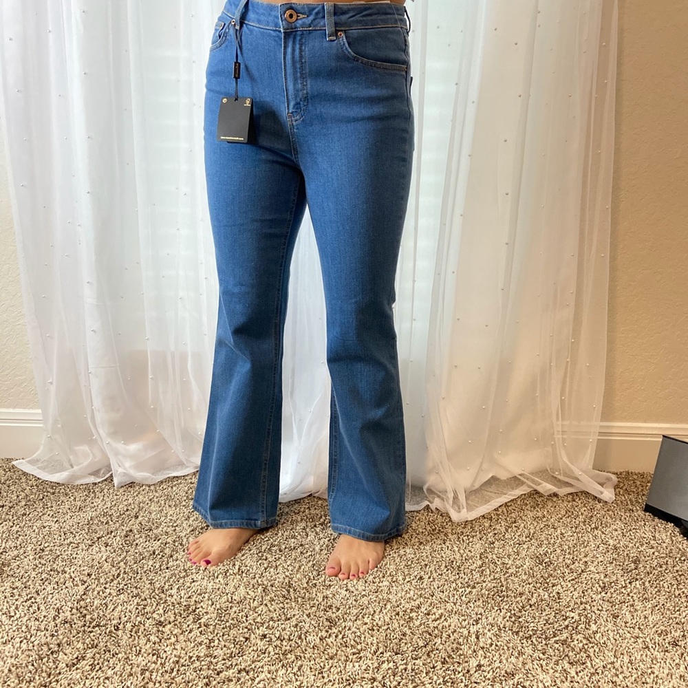 massimo dutti high rise flare jeans